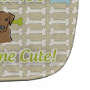 Too Cute Chocolate Labrador Baby Bib Easy-Clean Baby Bib Baby Feeding Accessory Baby Mealtime Essential, 10 x 13, Multicolor