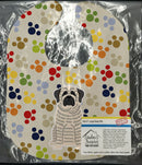 Pawprints Mastiff Brindle White Baby Bib Easy-Clean Baby Bib Baby Feeding Accessory Baby Mealtime Essential, 10 x 13, Multicolor