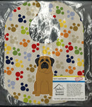 Pawprints Mastiff Baby Bib Easy-Clean Baby Bib Baby Feeding Accessory Baby Mealtime Essential, 10 x 13, Multicolor