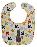Pawprints Beauce Shepherd Dog Baby Bib Easy-Clean Baby Bib Baby Feeding Accessory Baby Mealtime Essential, 10 x 13, Multicolor