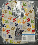 Pawprints Shih Tzu Black Silver Baby Bib Easy-Clean Baby Bib Baby Feeding Accessory Baby Mealtime Essential, 10 x 13, Multicolor