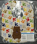 Pawprints Chow Chow Chocolate Baby Bib Easy-Clean Baby Bib Baby Feeding Accessory Baby Mealtime Essential, 10 x 13, Multicolor