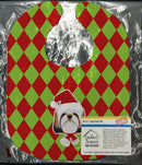 Christmas Shih Tzu Baby Bib Easy-Clean Baby Bib Baby Feeding Accessory Baby Mealtime Essential, 10 x 13, Multicolor