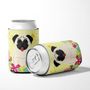 Easter Eggs Pug Cream Can or Bottle Hugger Cooler Sleeve for Standard 12 oz Cans, Insulated Foam Beer & Soda Can Hugger Reusable