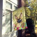 Easter Eggs French Bulldog Cream House Flag 28x40 Porch Sleeve Pole Decorative Outside Yard Banner Artwork Wall Hanging, Polyester