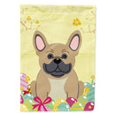 Easter Eggs French Bulldog Cream House Flag 28x40 Porch Sleeve Pole Decorative Outside Yard Banner Artwork Wall Hanging, Polyester