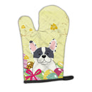 Easter Eggs French Bulldog Piebald Oven Mitt Heat Resistant Thick Oven Mitt for Hot Pans and Oven, Kitchen Mitt Protect Hands, Cooking Baking Glove