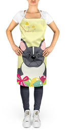 Easter Eggs French Bulldog Black White Apron Cooking Kitchen Server Baking Crafts Gardening for Adult Women Men, Unisex, Large, Multicolor