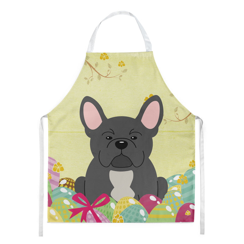 Easter Eggs French Bulldog Black Apron BB6014APRON