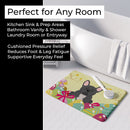 Easter Eggs French Bulldog Black Memory Foam Kitchen Mat Machine Washable Anti-Fatigue Cushion Comfort Bath or Kitchen Rug