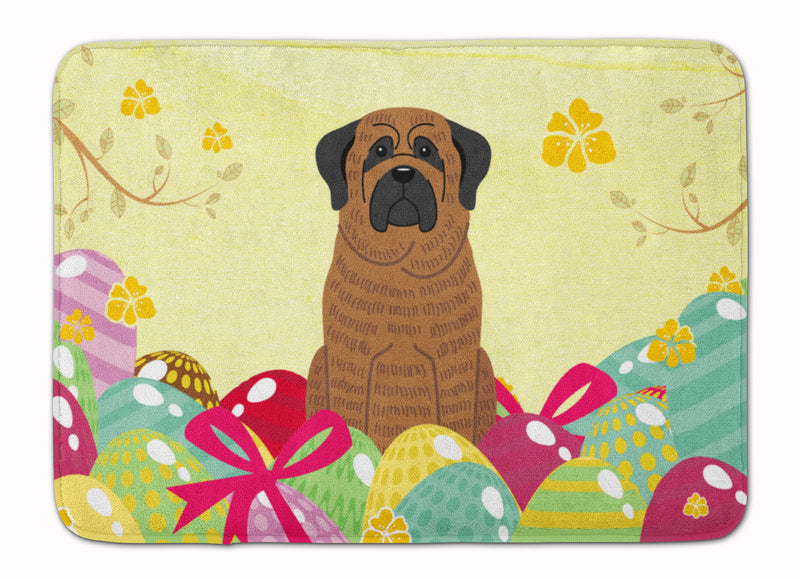 Easter Eggs Mastiff Brindle Machine Washable Memory Foam Mat BB6015RUG