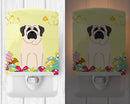 Easter Eggs Mastiff White Ceramic Night Light Compact, UL-Certified, Ideal for Bedroom, Bathroom, Nursery, Hallway, Kitchen, 6x4x3, Multicolor