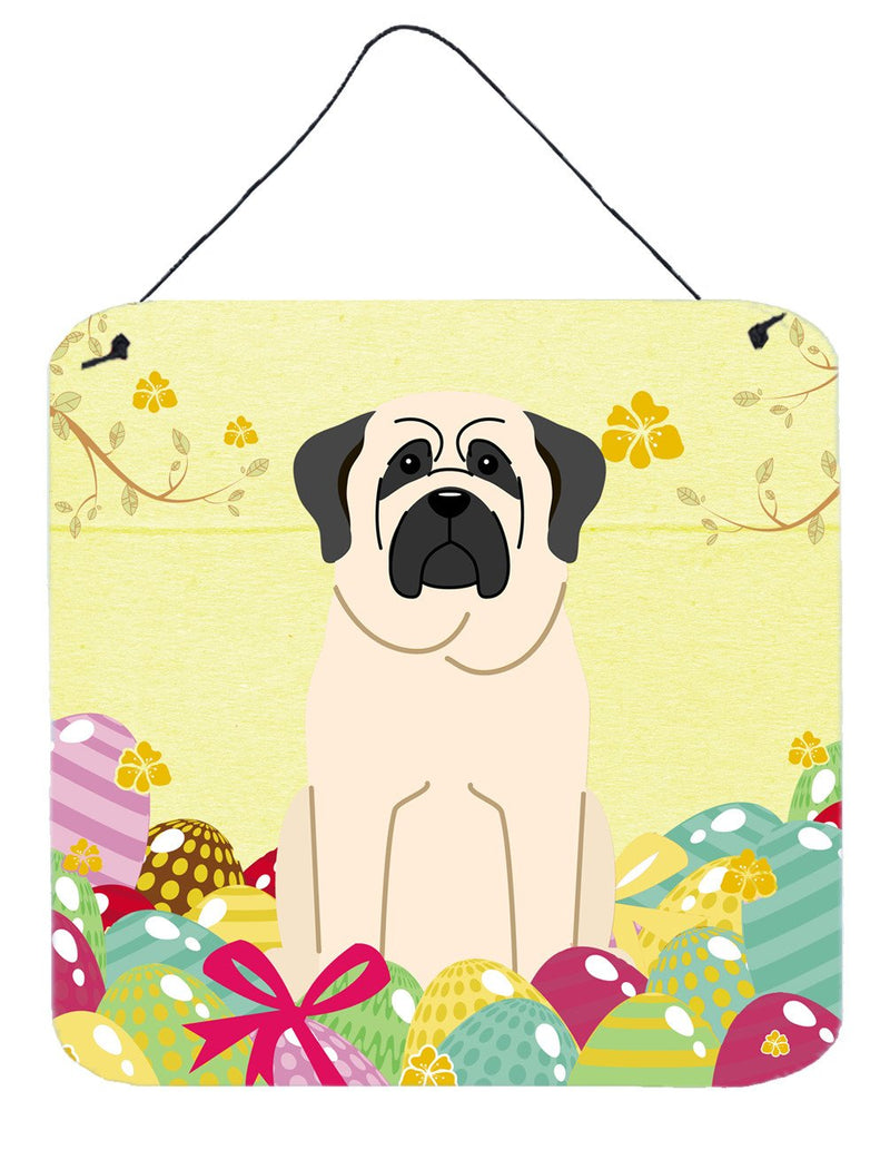 Easter Eggs Mastiff White Wall or Door Hanging Prints BB6017DS66