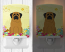 Easter Eggs Mastiff Ceramic Night Light Compact, UL-Certified, Ideal for Bedroom, Bathroom, Nursery, Hallway, Kitchen, 6x4x3, Multicolor