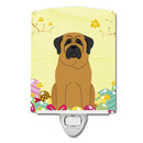 Easter Eggs Mastiff Ceramic Night Light Compact, UL-Certified, Ideal for Bedroom, Bathroom, Nursery, Hallway, Kitchen, 6x4x3, Multicolor