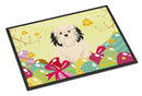 Easter Eggs Lowchen Doormat Indoor Outdoor 24H X 36W Front Door Mat Rugs for Entryway, Non Slip Washable Low Pile,