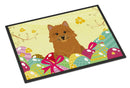 Easter Eggs Norwich Terrier Doormat Indoor Outdoor 24H X 36W Front Door Mat Rugs for Entryway, Non Slip Washable Low Pile,