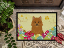 Easter Eggs Norwich Terrier Doormat Indoor Outdoor 18H X 27W Front Door Mat Rugs for Entryway, Non Slip Washable