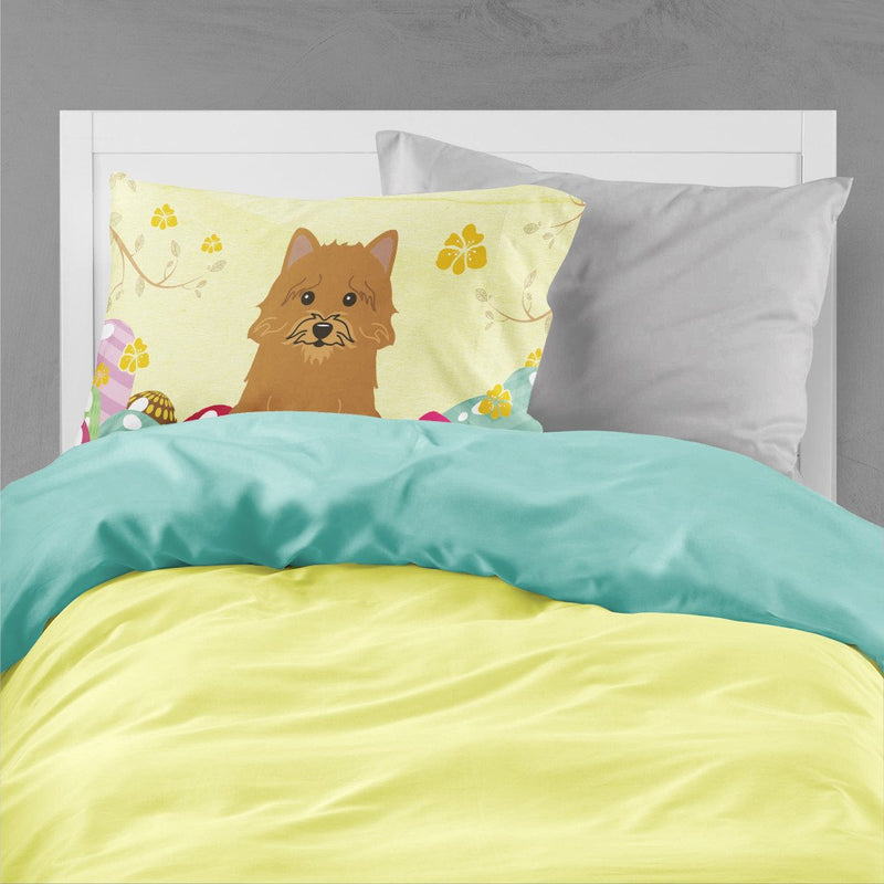 Easter Eggs Norwich Terrier Fabric Standard Pillowcase BB6020PILLOWCASE