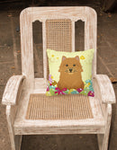 Easter Eggs Norwich Terrier Decorative Throw Pillow 18x18 Indoor Outdoor Accent Cushion, Fabric Cover with Insert for Sofa, Bed, Porch & Living Room