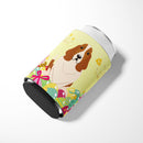 Easter Eggs Basset Hound Can or Bottle Hugger Cooler Sleeve for Standard 12 oz Cans, Insulated Foam Beer & Soda Can Hugger Reusable
