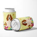 Easter Eggs Basset Hound Can or Bottle Hugger Cooler Sleeve for Standard 12 oz Cans, Insulated Foam Beer & Soda Can Hugger Reusable