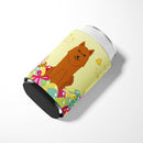 Easter Eggs Karelian Bear Dog Can or Bottle Hugger Cooler Sleeve for Standard 12 oz Cans, Insulated Foam Beer & Soda Can Hugger Reusable