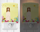 Easter Eggs Borzoi Ceramic Night Light Compact, UL-Certified, Ideal for Bedroom, Bathroom, Nursery, Hallway, Kitchen, 6x4x3, Multicolor