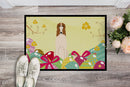 Easter Eggs Borzoi Doormat Indoor Outdoor 24H X 36W Front Door Mat Rugs for Entryway, Non Slip Washable Low Pile,