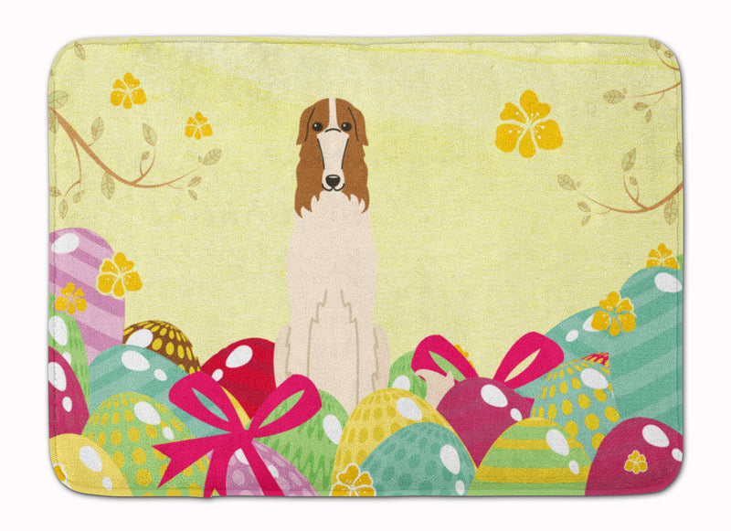 Easter Eggs Borzoi Machine Washable Memory Foam Mat BB6023RUG