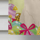 Easter Eggs South Russian Sheepdog House Flag 28x40 Porch Sleeve Pole Decorative Outside Yard Banner Artwork Wall Hanging, Polyester