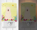 Easter Eggs South Russian Sheepdog Ceramic Night Light Compact, UL-Certified, Ideal for Bedroom, Bathroom, Nursery, Hallway, Kitchen, 6x4x3, Multicolor