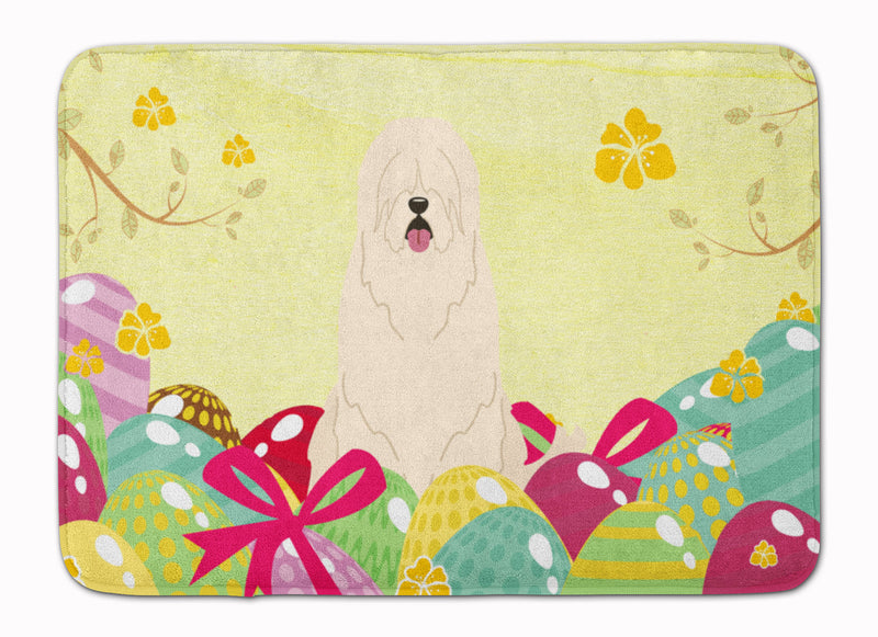 Easter Eggs South Russian Sheepdog Machine Washable Memory Foam Mat BB6024RUG