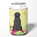 Easter Eggs Black Russian Terrier Can or Bottle Hugger Cooler Sleeve for Standard 12 oz Cans, Insulated Foam Beer & Soda Can Hugger Reusable