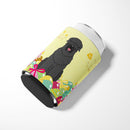 Easter Eggs Black Russian Terrier Can or Bottle Hugger Cooler Sleeve for Standard 12 oz Cans, Insulated Foam Beer & Soda Can Hugger Reusable