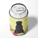 Easter Eggs Black Russian Terrier Can or Bottle Hugger Cooler Sleeve for Standard 12 oz Cans, Insulated Foam Beer & Soda Can Hugger Reusable
