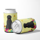 Easter Eggs Black Russian Terrier Can or Bottle Hugger Cooler Sleeve for Standard 12 oz Cans, Insulated Foam Beer & Soda Can Hugger Reusable