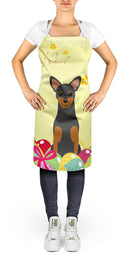 Easter Eggs Manchester Terrier Apron Cooking Kitchen Server Baking Crafts Gardening for Adult Women Men, Unisex, Large, Multicolor