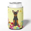 Easter Eggs Manchester Terrier Can or Bottle Hugger Cooler Sleeve for Standard 12 oz Cans, Insulated Foam Beer & Soda Can Hugger Reusable