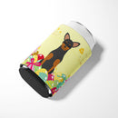 Easter Eggs Manchester Terrier Can or Bottle Hugger Cooler Sleeve for Standard 12 oz Cans, Insulated Foam Beer & Soda Can Hugger Reusable