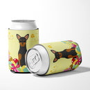 Easter Eggs Manchester Terrier Can or Bottle Hugger Cooler Sleeve for Standard 12 oz Cans, Insulated Foam Beer & Soda Can Hugger Reusable
