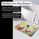 Easter Eggs Russo-European Laika Spitz Memory Foam Kitchen Mat Machine Washable Anti-Fatigue Cushion Comfort Bath or Kitchen Rug