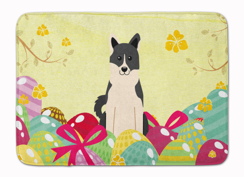 Easter Eggs Russo-European Laika Spitz Machine Washable Memory Foam Mat BB6029RUG