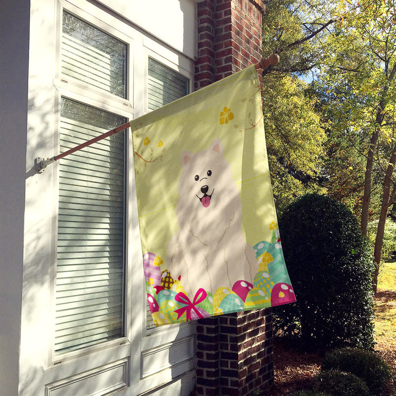 Easter Eggs Samoyed Flag Canvas House Size BB6030CHF