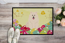 Easter Eggs Samoyed Doormat Indoor Outdoor 24H X 36W Front Door Mat Rugs for Entryway, Non Slip Washable Low Pile,