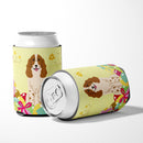 Easter Eggs Russian Spaniel Can or Bottle Hugger Cooler Sleeve for Standard 12 oz Cans, Insulated Foam Beer & Soda Can Hugger Reusable