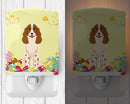 Easter Eggs Russian Spaniel Ceramic Night Light Compact, UL-Certified, Ideal for Bedroom, Bathroom, Nursery, Hallway, Kitchen, 6x4x3, Multicolor