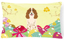 Easter Eggs Russian Spaniel Decorative Throw Pillow 12x16 Indoor Outdoor Accent Cushion, Fabric Cover with Insert for Sofa, Bed, Porch & Living Room