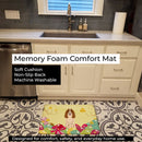 Easter Eggs Russian Spaniel Memory Foam Kitchen Mat Machine Washable Anti-Fatigue Cushion Comfort Bath or Kitchen Rug