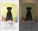 Easter Eggs Standard Schnauzer Black Ceramic Night Light Compact, UL-Certified, Ideal for Bedroom, Bathroom, Nursery, Hallway, Kitchen, 6x4x3, Multicolor
